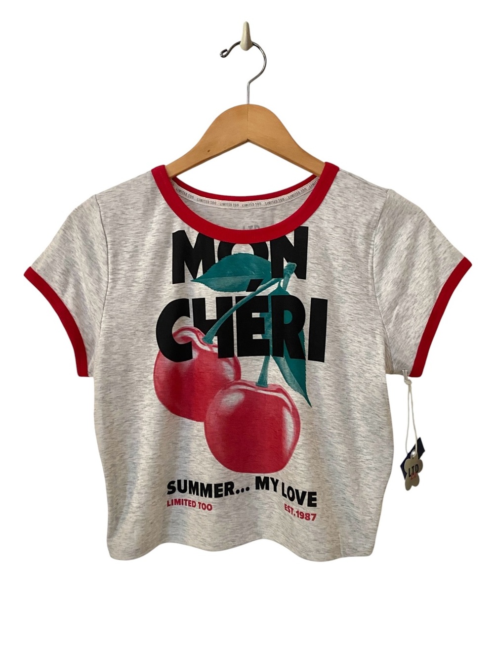Limited Too Mon Cheri Graphic Baby Doll T-shirt NWT L